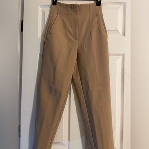 ZARA tapered dress pants, tan, XS